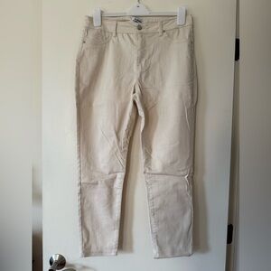 D. JEANS Women’s Twill Jeans Tan Stretch Slim Leg 12